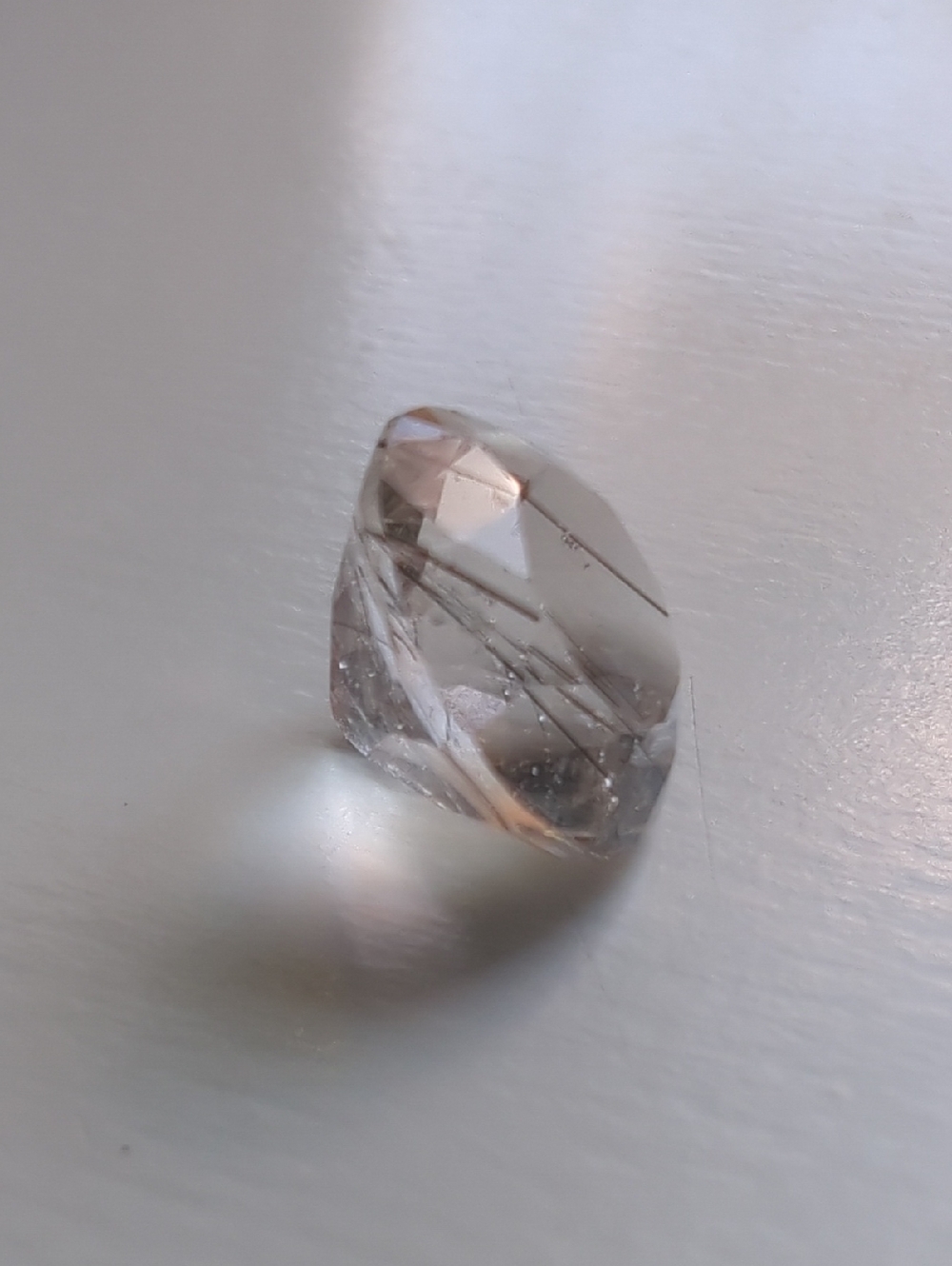 Rutilated Quartz 1.7 Carat Round Faceted Loose Gemstone - Picture 15 of 15